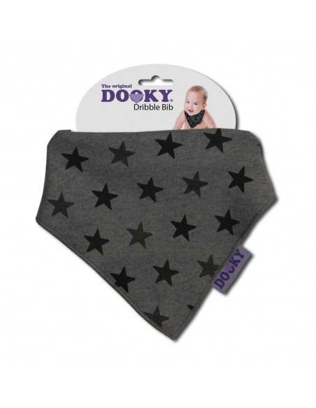 Dooky Bib - Grey Stars