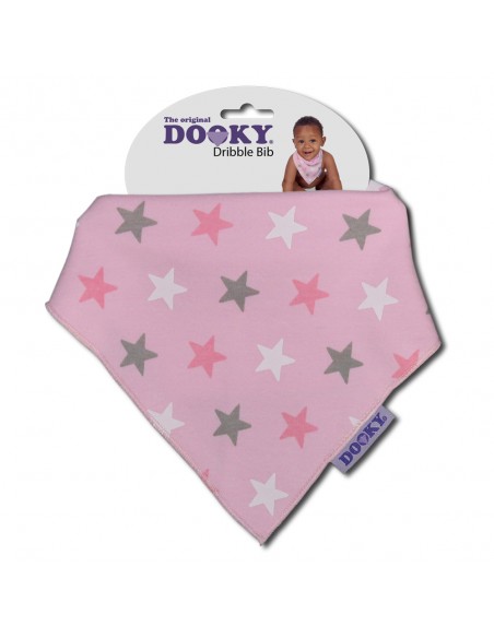 Dooky Bib - Pink Stars
