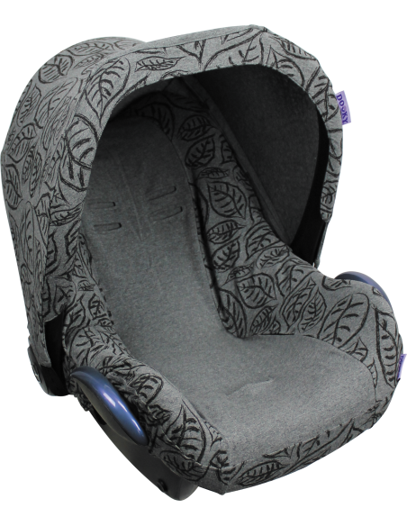 Dooky Seat Cover - Grey Leaves