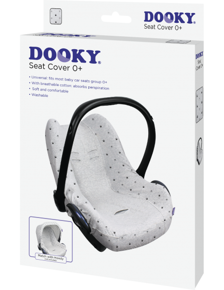 Dooky Seat Cover - Grey Crowns