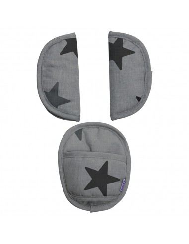 Dooky Universal Pads - Grey Stars