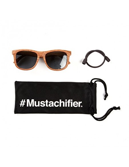 Mustachifier Baby Opticals Golds - Wood Finish