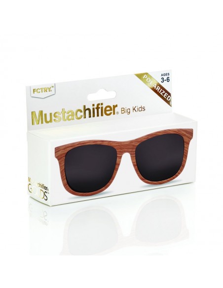 Mustachifier Baby Opticals Golds - Wood Finish