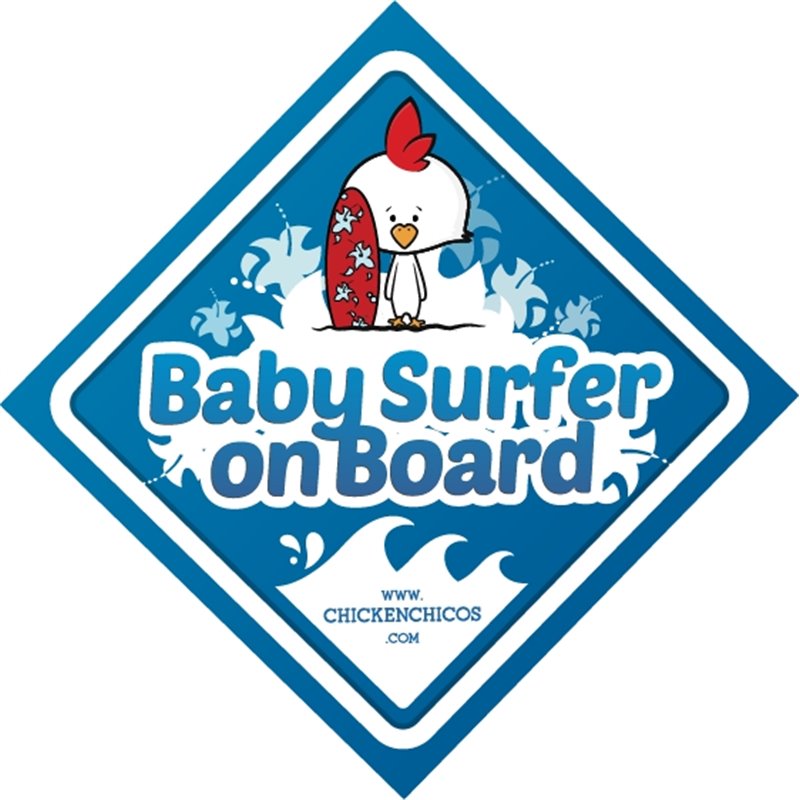 Car Sticker Surfer on Board Boy