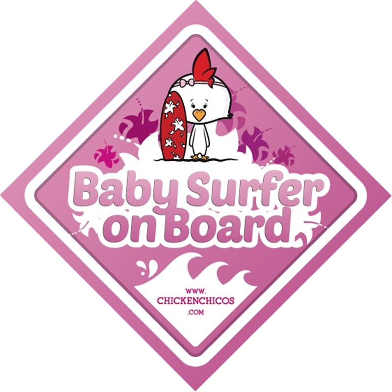 Car Sticker Surfer on Board Girl