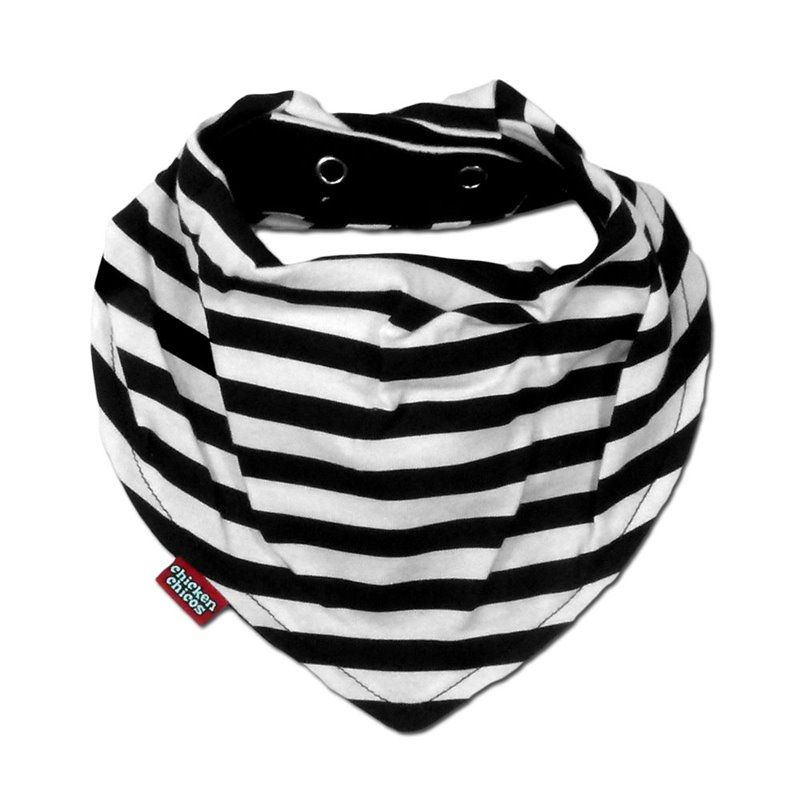 Waterproof Bandana White Stripes Bib