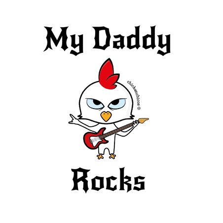 T-shirt Criança My Daddy Rocks - Menino