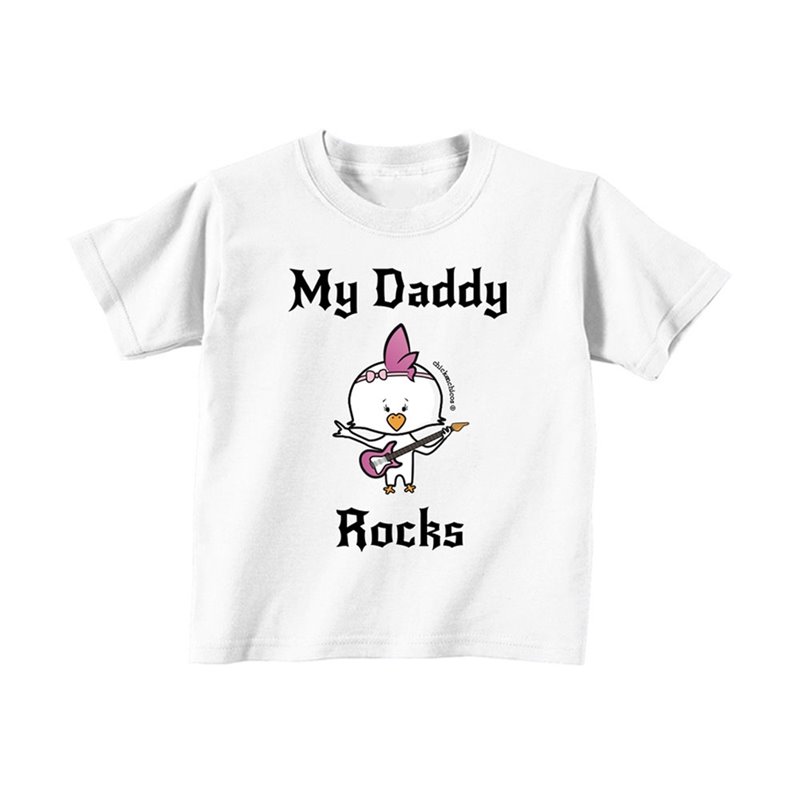 T-shirt Criança My Daddy Rocks - Menina