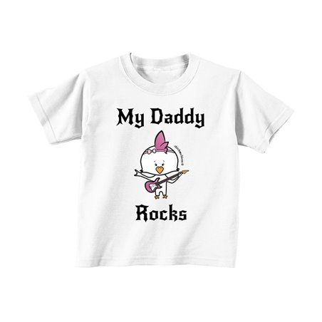 T-shirt Criança My Daddy Rocks - Menina