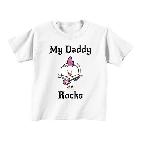 T-shirt Criança My Daddy Rocks - Menina