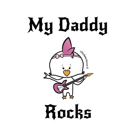 T-shirt Criança My Daddy Rocks - Menina
