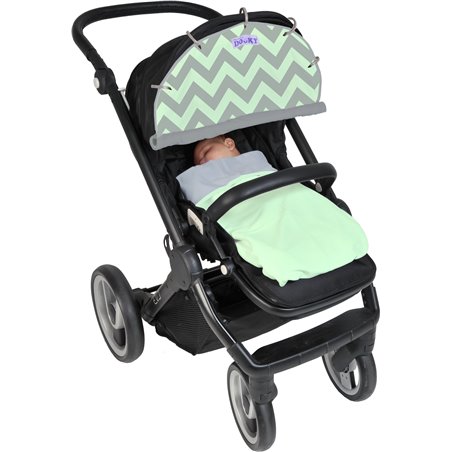 Dooky Cover - Mint-Grey Chevron Reversible