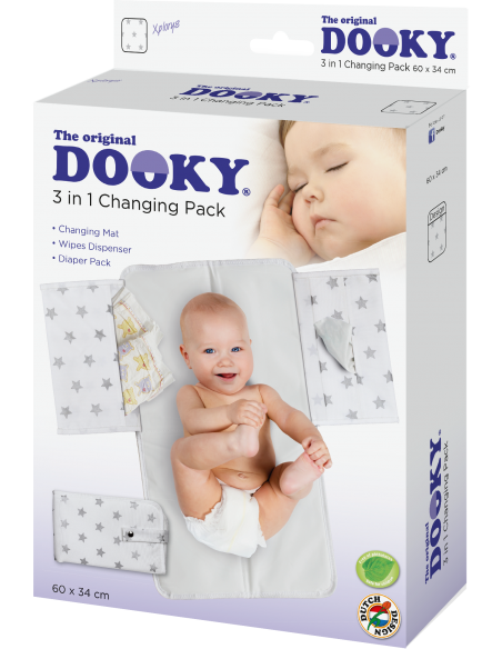 Dooky Changing Pack - Silver Stars