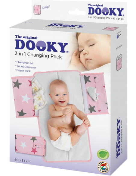 Dooky Changing Pack - Pink Stars